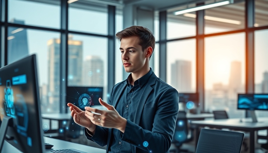 AI and entry-level jobs in a high-tech office environment.