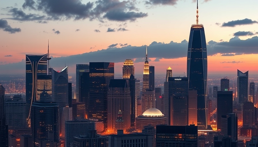Luxurious cityscape illustrating America billionaires' wealth.