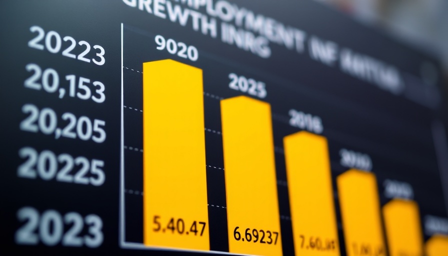 Graph depicting US job growth in thousands from 2023-2025.