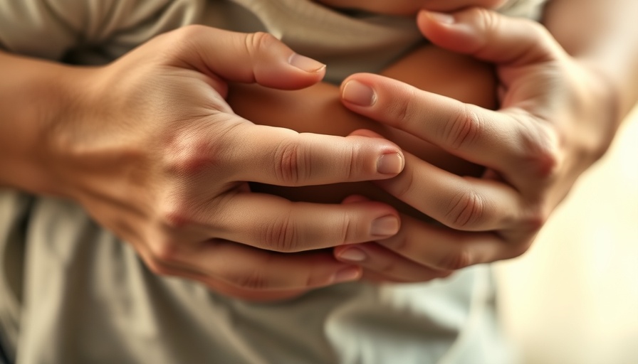 Caregiving hands holding a child, symbolizing support amidst California Medicaid overbilling concerns.