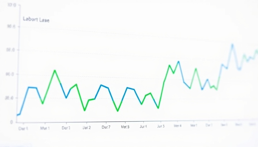 Graph showing recent labor market trends with fluctuating lines.