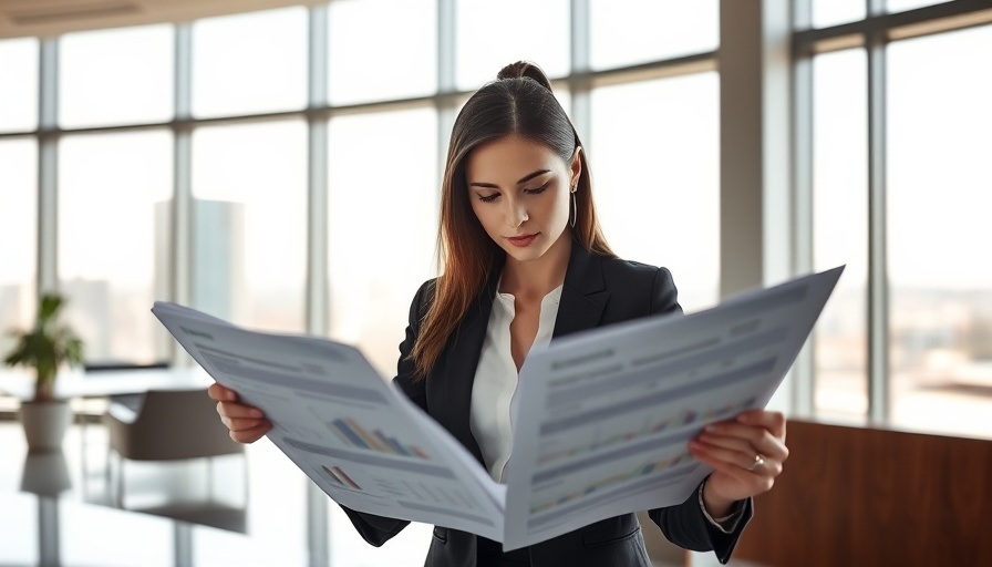 Businesswoman reviewing financial reports for financial discipline in business.