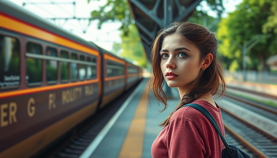 Young woman missing train; concept of missing out on fund returns.
