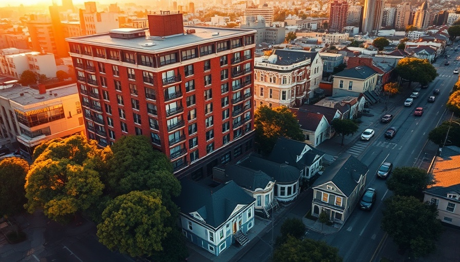 San Francisco housing market: aerial view of diverse neighborhood.