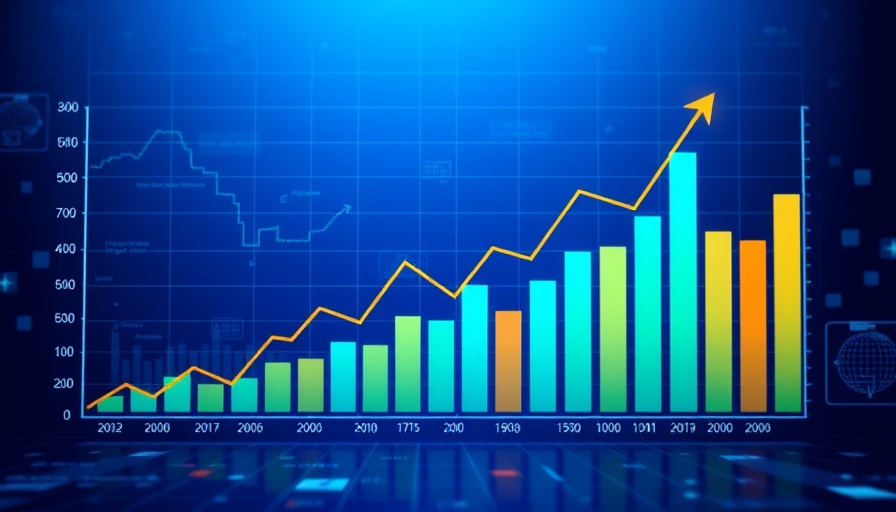 Futuristic infographic of economic trends with graphs, Trump Economic Performance.