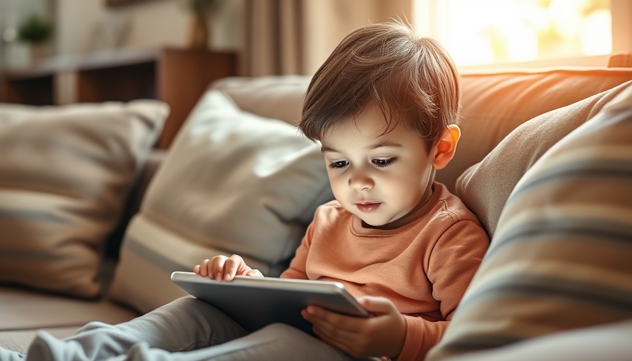 Child using tablet, highlighting AI safety concerns regarding children.