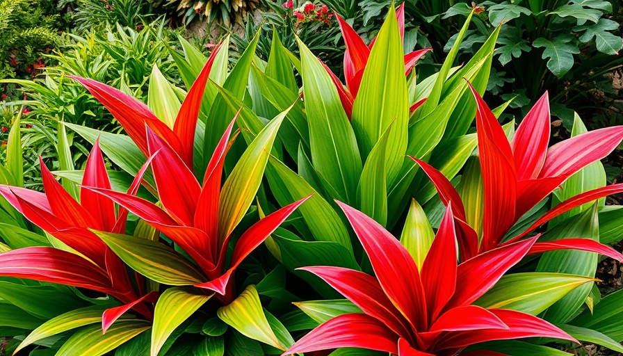 Thriving Dracaena plants in a garden highlighting winter care tips.