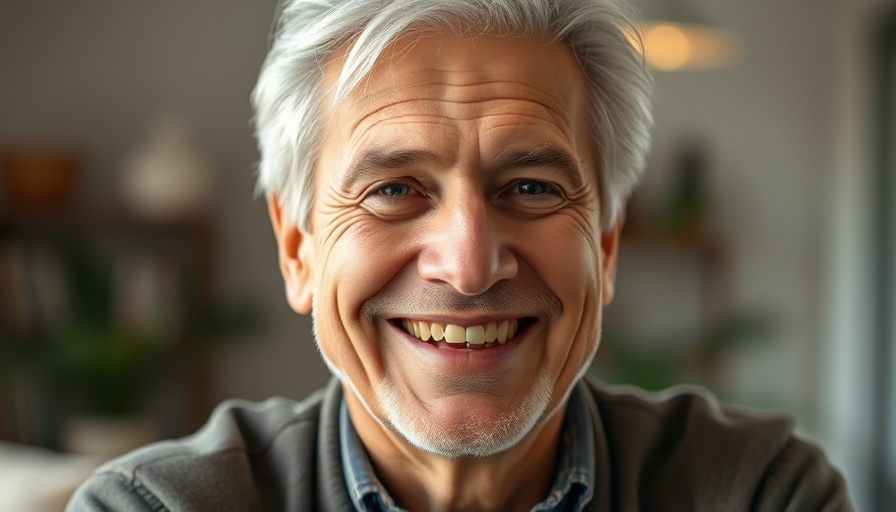 Close-up smiling person indoors in a friendly setting