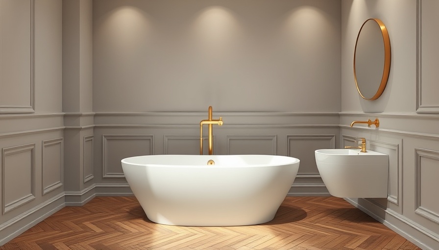 Elegant modern bathroom design with tub and bidet showcasing luxury.