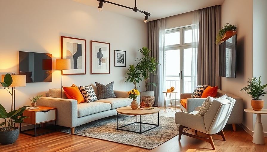 Small living room design ideas with modern decor and vibrant accents.