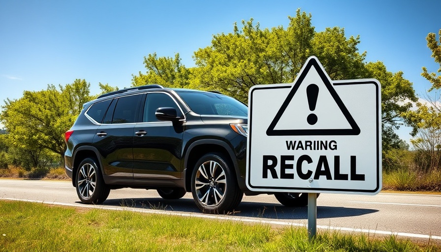 Ford SUVs recalled due to engine fire risk; black SUV with recall sign.