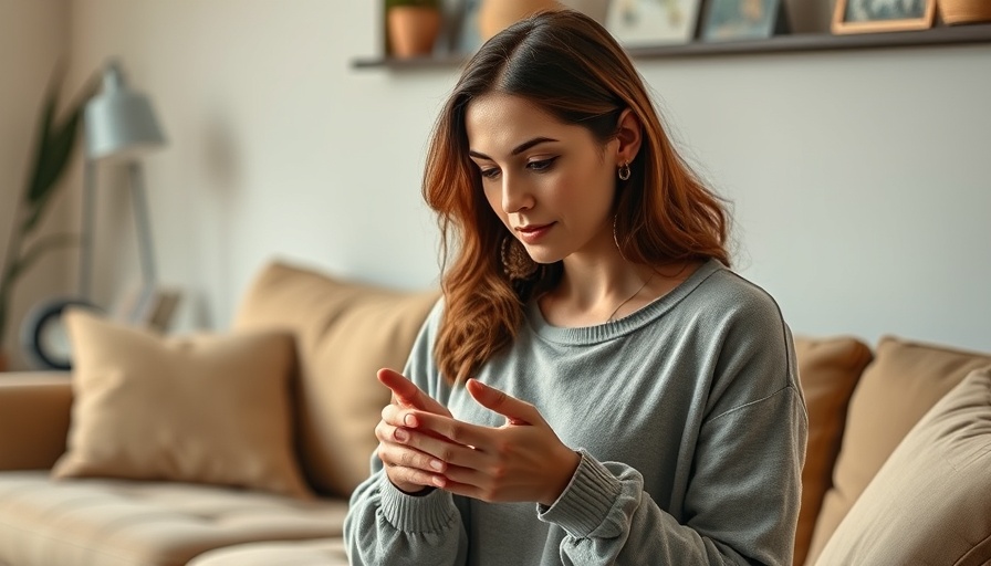 Woman applying product, cozy room, Holy Grail Beauty Products.
