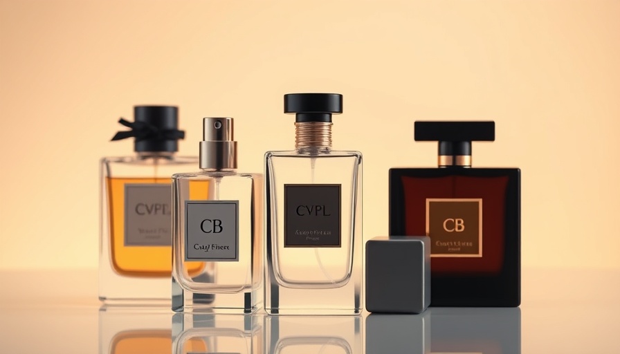 Toasty perfumes for autumn, artistic bottle arrangement.