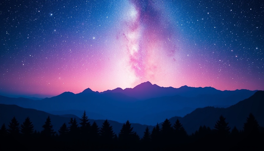 Starry night sky during super new moon solar eclipse.