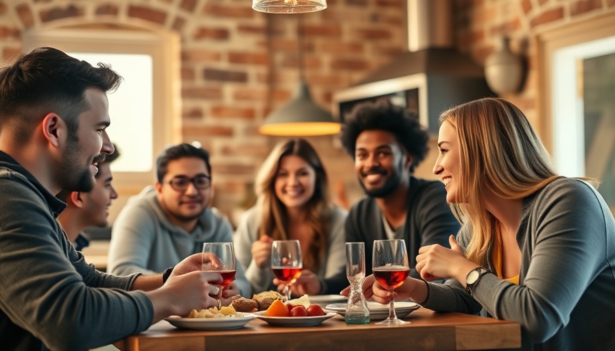 Casual group discussing zodiac signs in a kitchen setting.