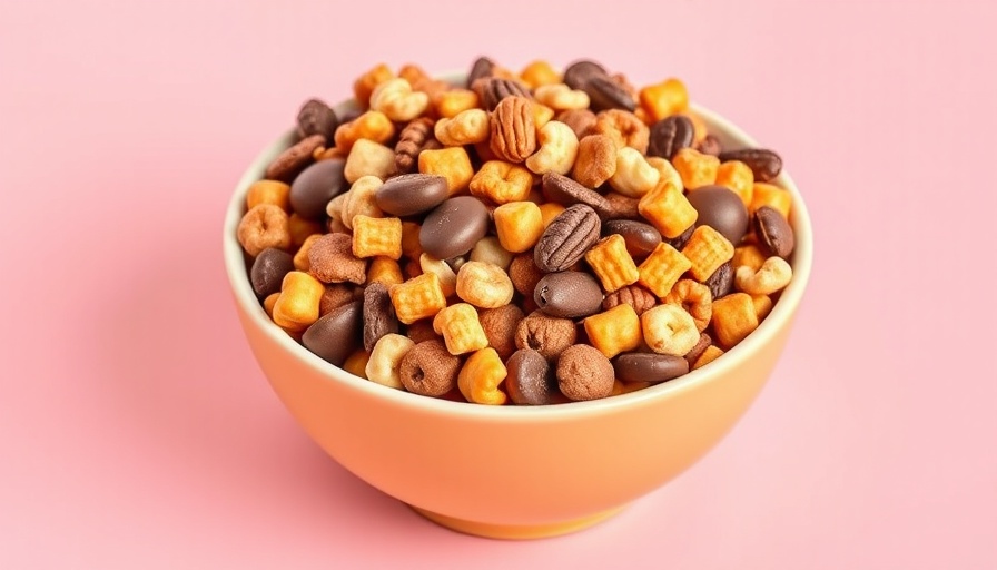 Quest Overload Cookie Commotion Snack Mix Recipe in a vibrant bowl.