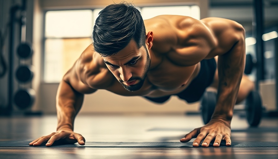 Focused athlete performing plank for muscular endurance exercises.