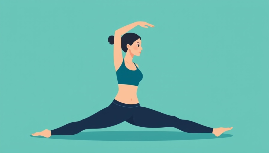 Illustration of a woman stretching in a yoga pose, effective workout concept.
