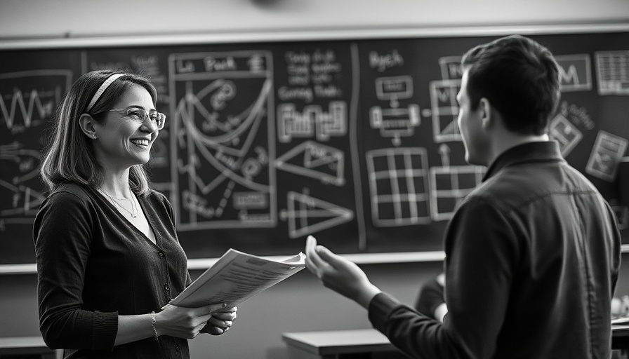 Smiling woman in a classroom with a chalkboard, Paula J. Clayton psychiatrist legacy.