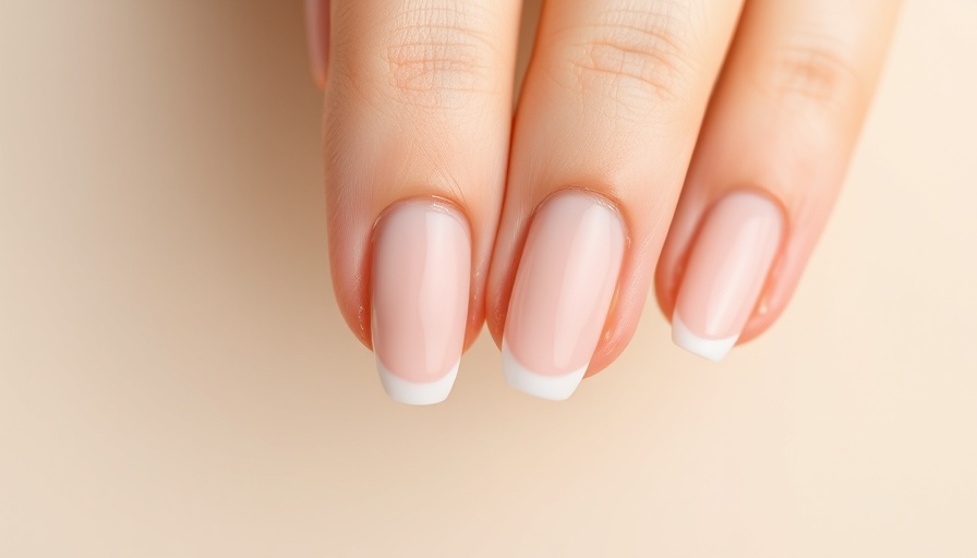 Natural-looking British manicure showcasing elegant nails.