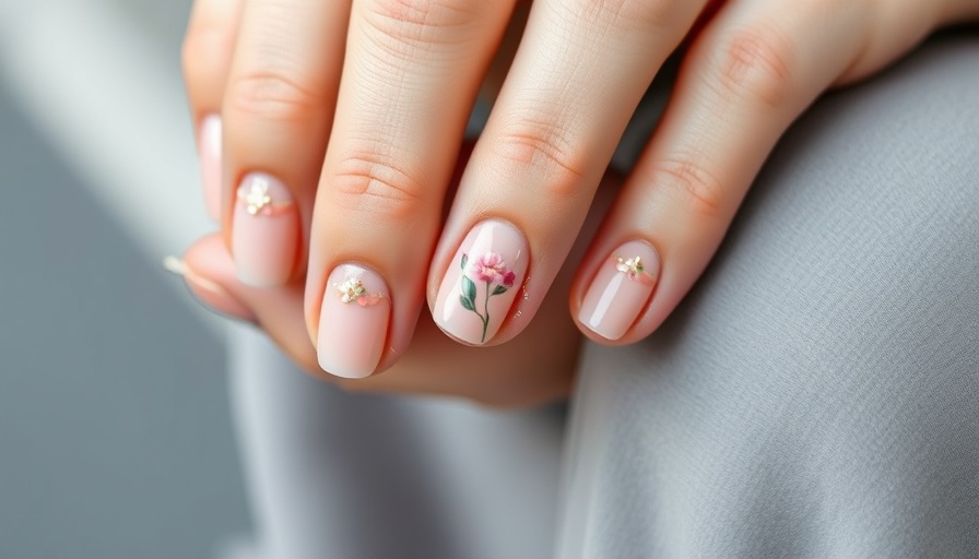 Elegant spring nail art with floral designs, showcasing spring nail art trends.