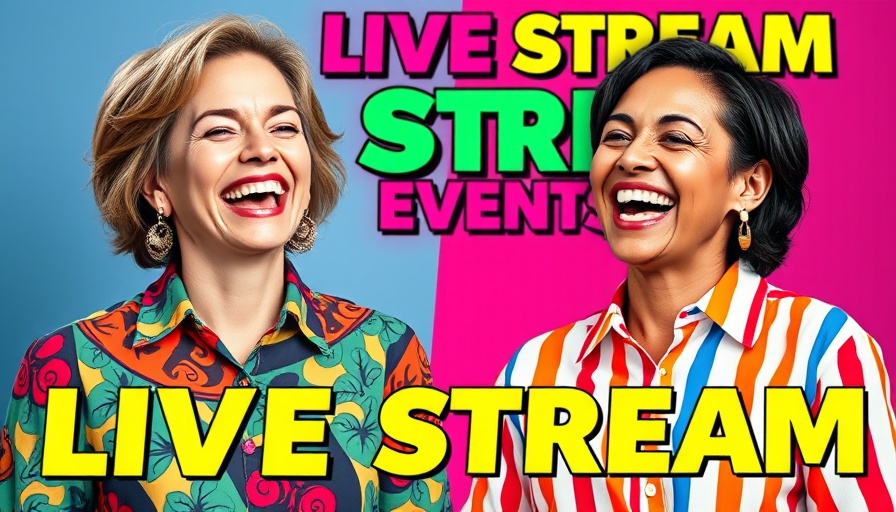 Live stream event promo colorful pop-art design.