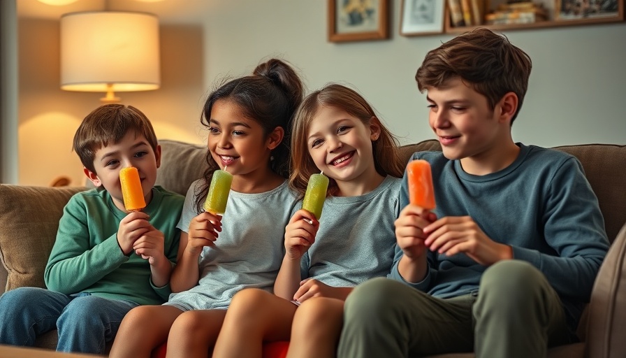 Preteens with ice pops relaxing together at home, social anxiety in preteens