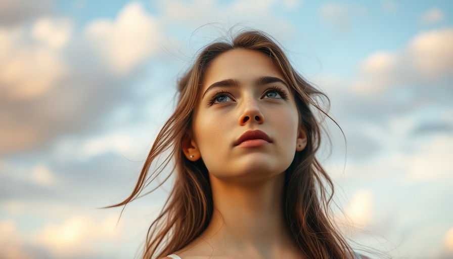 Thoughtful woman under cloudy sky representing Sagittarius moon commitment struggles.