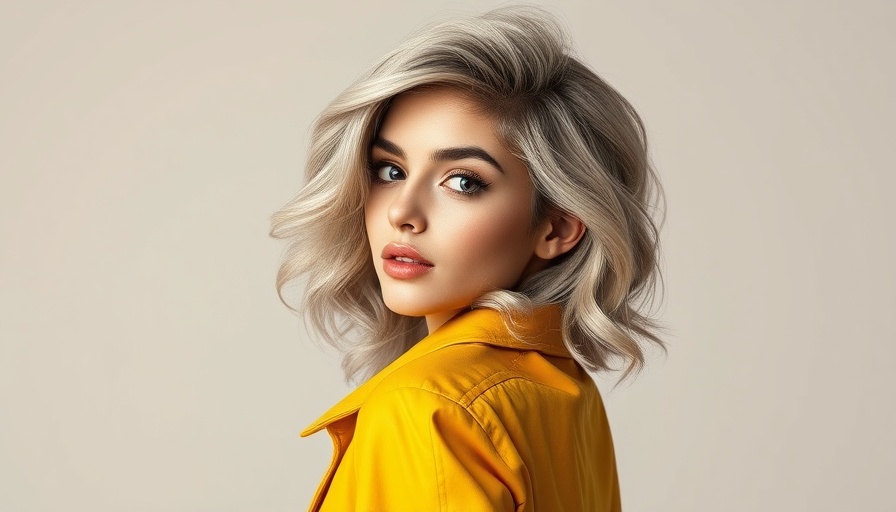 Young woman with ghost waves hairstyle in photorealistic style.