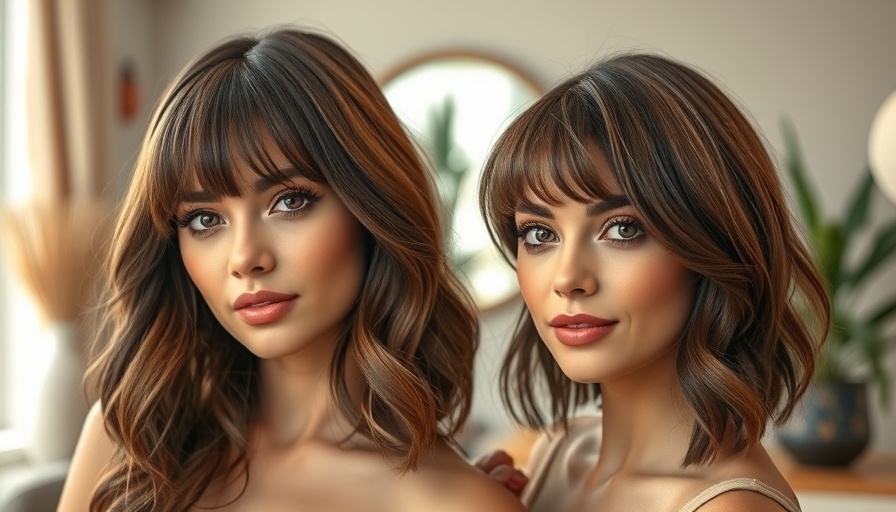 Trendy haircuts with bangs for large foreheads, soft natural lighting.