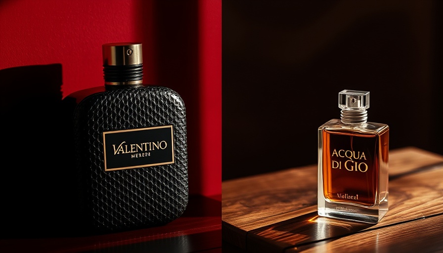 Elegant display of most searched luxury men's fragrances.