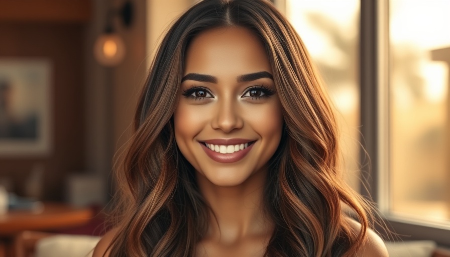 Brenda Song Makeup Tips and Must-Haves: Woman with subtle makeup, smiling indoors.