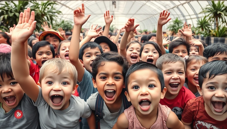 Curious children expressing excitement in a crowd, Deep Questions Kids Ask.