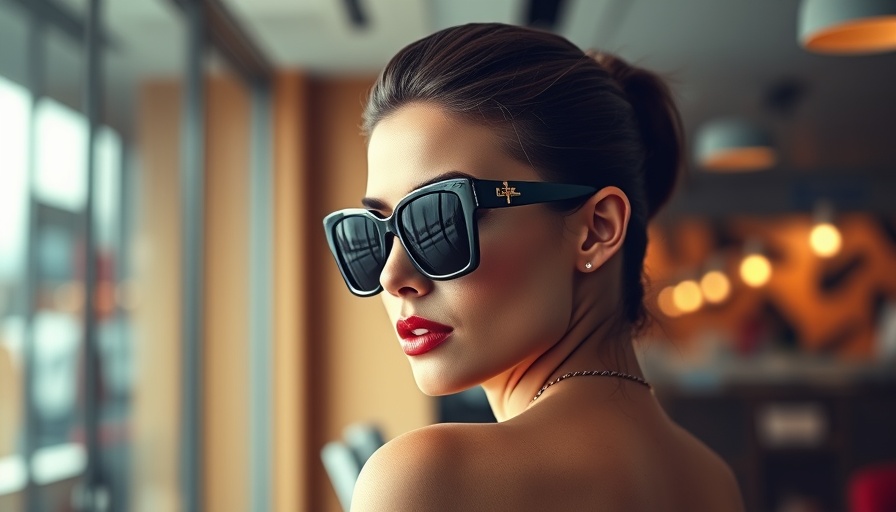 Chic sunglasses and slicked-back hair style inspired by Bella Hadid.