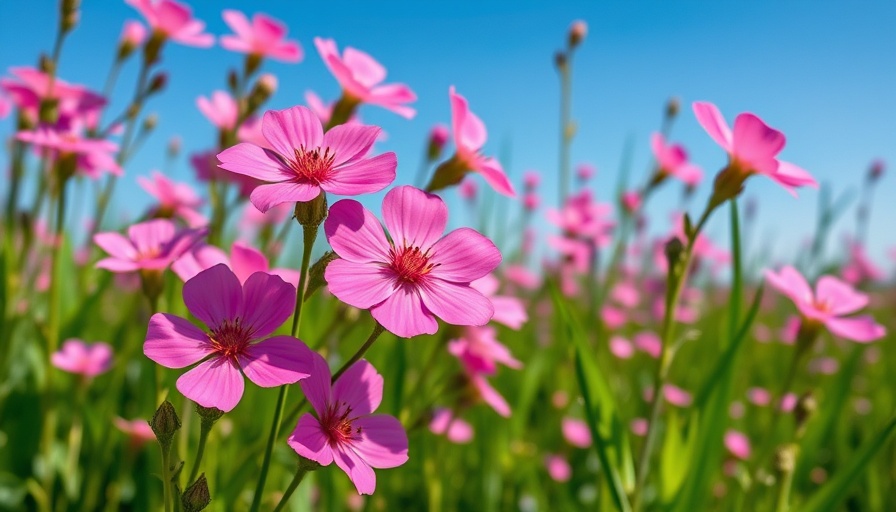 Vibrant wildflowers swaying in a sunny field, capturing a restful weekend vibe.
