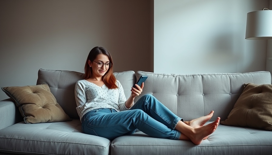 Young woman lounging and using phone, represents Zodiac Sign Likely to Flake on Plans.