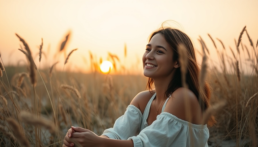 Woman feeling serene in dunes, strategies to reduce pessimism.