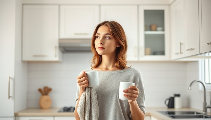 Young woman in kitchen contemplating nutrient deficiencies in women under 50.