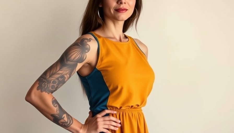 Confident woman with tattoos embracing body positivity
