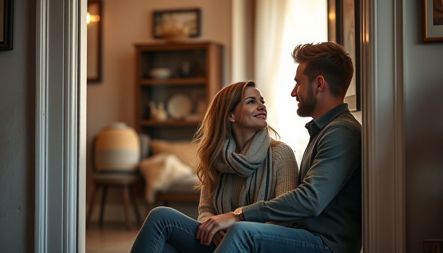 Summer Romance Aries and Pisces couple sitting and expressing emotions.