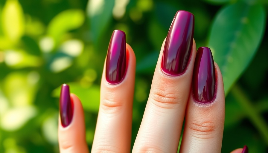 Stunning vibrant plum and dark green nail colors for September