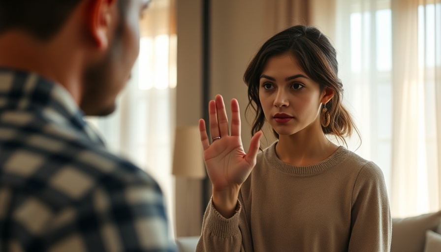 Young woman dismissively ignoring a man in a cozy home setting, stop toxic people.