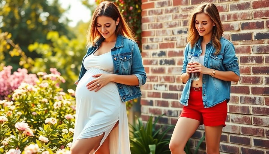 Stylish summer pregnancy wardrobes with denim accents.