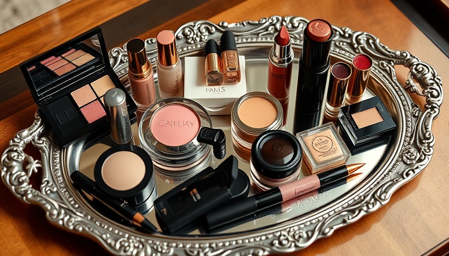 Luxury makeup items on ornate tray; viral makeup brands on TikTok.
