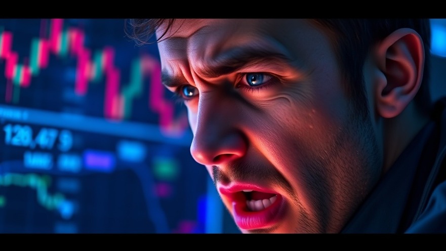 Trader's intense emotions reflecting Ethereum price volatility in trading psychology.