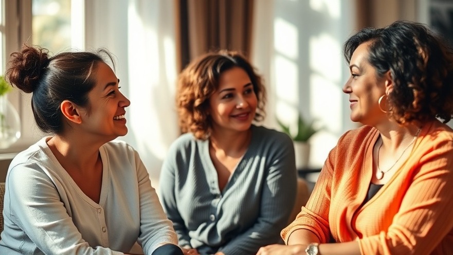 Empowering conversation on menopause management among women in a sunlit room.