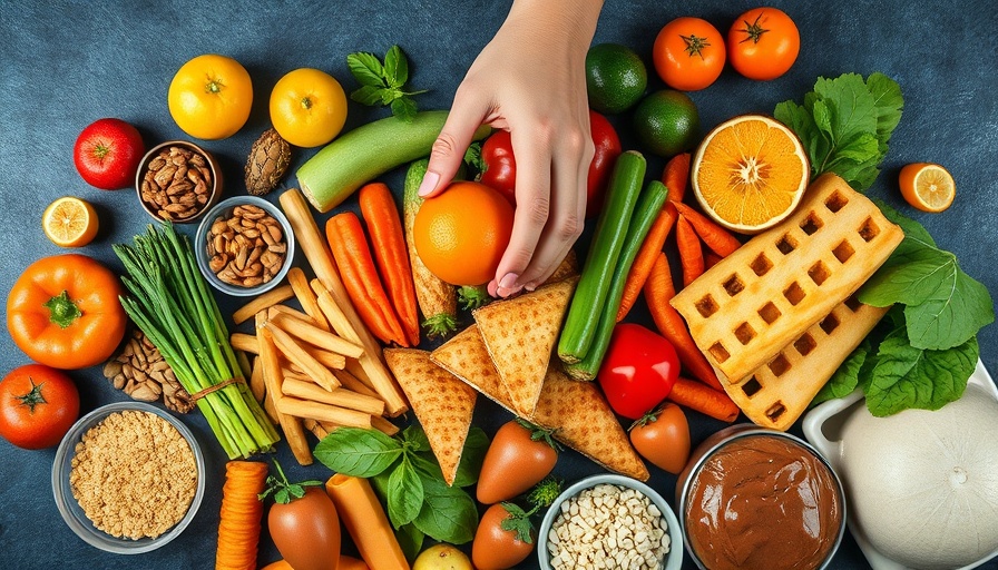 Assortment of foods exploring how to stop tracking macros.