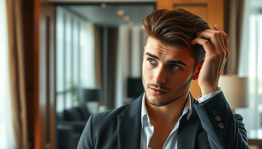 Stylish man grooming in mirror reflecting Metrosexual Revolution Impact on Men's Health