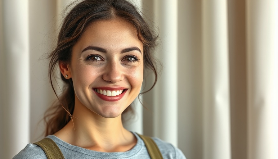 Smiling woman sharing women's health tips, close-up portrait.