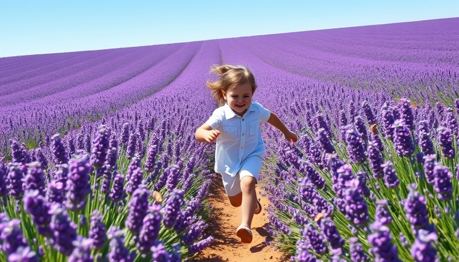 Child exploring lavender fields, Sussex July 2025 events